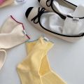 Cream Colored Socks Spring/Summer Medium Length Socks Double Needle Fabric College Wind Pile Socks Japanese Fashion Cotton Socks. 