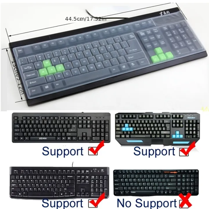 Keyboard%20Silicone%20Protector%20Film%20Skin%20Cover%20Desktop%20PC%20Transparent%20Silica%20Gel%20Bump%20Concave%20and%20convex%20Flat%20Membrane%20-%20Image%204