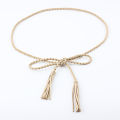 Female Braided Waist Belt  Waistband Women Long Waist Rope Solid Color Thin Waist Chain Dresses. 