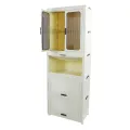 Kids Closet Effortless Assembly Stylish Storage Organizer Dustproof Baby Clothes Cabinet Multipurpose for Bedroom. 