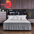 Bed Skirt with Ruffles Silky Luxurious Bed Skirt Easy Fit Non-fading Ruffles Elastic Wrap Around Bed Skirt for Southeast Asian Buyers No Shrinkage Bed Skirt. 