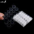 Monja 10Pcs Nail Art Transparent Double Side Adhesive Tapes Sticker Multi-Size False Nail Tips Manicure Decorations. 