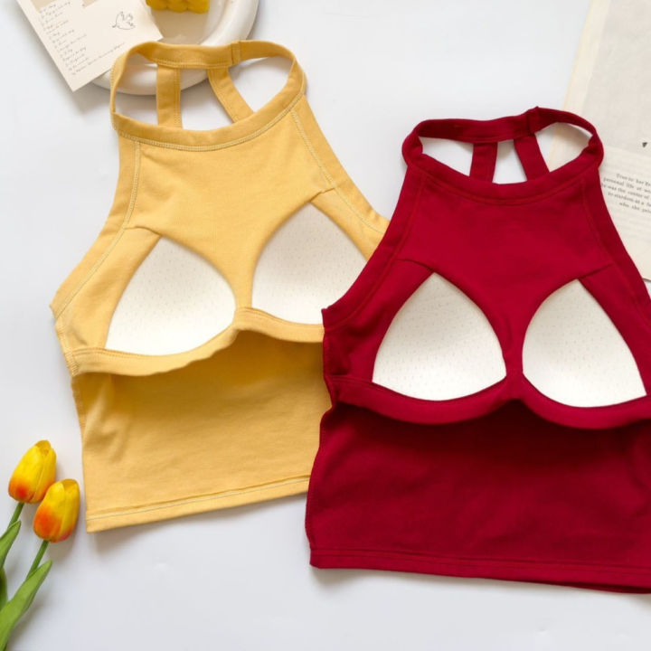 Original%20Girls%20slim%20solid%20color%20clothing%20street%20vest%20strap%20padded%20strap%20back%20sleeveless%20skinny%20all%20with%20halterneck%20vest%20bra%20crop%20top%20-%20Image%205