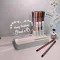 New Note Board Transparent Luminous Led Night Lights Erasable Write Message Board Calendar Desk Ornaments Memo Prompt. 