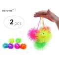 Ayogya set 4: Pair of Led silicone rubber ball toy for kids (soft toy with color and light). 
