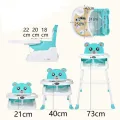 4-in-1 Convertible Baby High Chair | Booster | Toddler Stool | Removable Tray | Adjustable Legs | INeedz 218 LMH. 