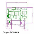 AC To DC 5V 700mA 12V 300mA 3.5W Isolated Switch Mini Power Supply Buck Converter Step Down Module AC 220V To DC 5V/12V BRYT. 