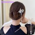 Faux Pearl Hairpin Exquisite Chinese Style Hair Stick with Pearl Tassel Design Elegant Hair Accessory for Southeast Asian Ladies. 