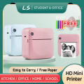 Portable Mini Printer Pocket Student Error Photo Text Barcode Printer Supports Network Printing, 200dpi. 