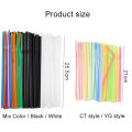 100~300pcs Straw Flexible Plastic Bendable Drinking Straw Household DIY Styling Kitchen Supply Portable TMZ. 