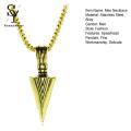 Sunnyheart Male Necklace Stainless Steel Spearhead Charm Male Necklace. 