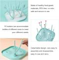 Foldable Baby Feeding Bottle Drying Rack,Space Saving Baby Bottle Folding Drying Rack Portable Bottle Dryer for Nipples, Cups, Pump Parts and Accessories Great for Home. 