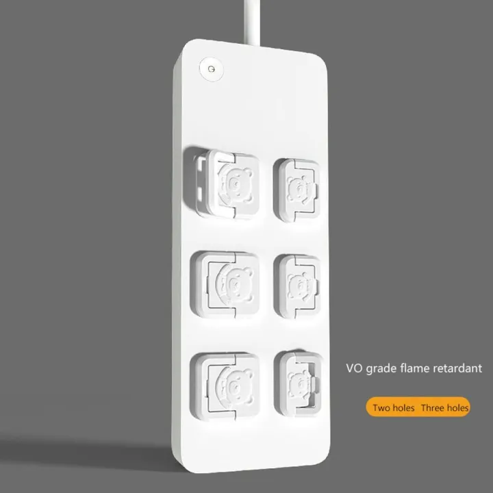 10PCs power plugs cover socket cover baby safety plug guard safe lock ...
