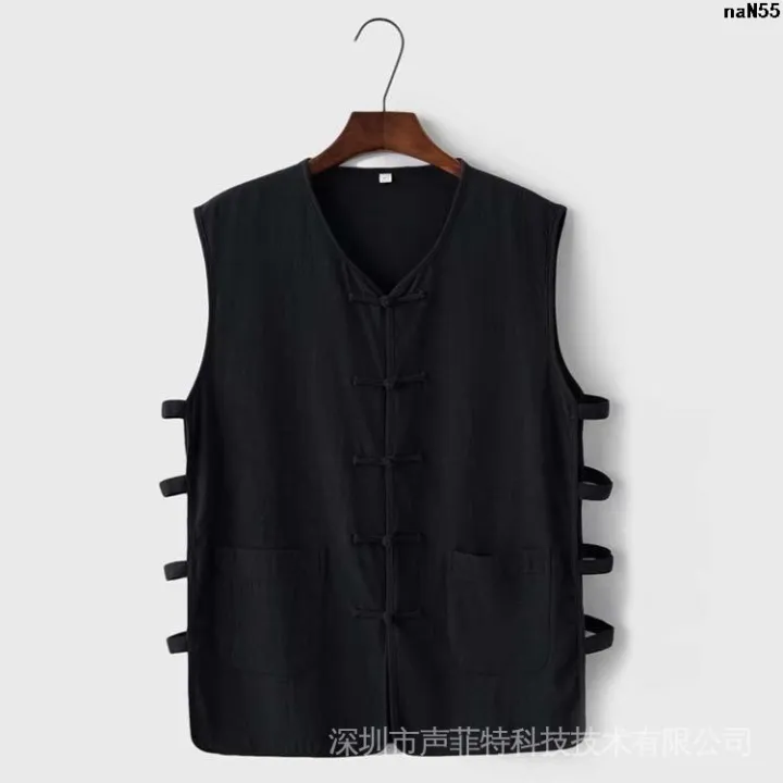 Tang%20Suit%20Style%20Linen%20Vest%20Coat%20Sleeveless%20Men's%20Chinese%20Style%20Small%20Old%20Man%20Shirt%20Undershirt%20Ma%20Lao%20Beijing%20Summer%20Sleeveless%20Gown%20%5B%20-%20Image%207