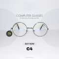 Anti Blue Light Round Computer Glasses Frame Optical Eyeglass For Men & Women. 