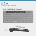 Fantech K3M Ultra Slim Wired Office Keyboard With 87 Keys For Notebook Laptop Pc Suitable For Office Half keyboard. 