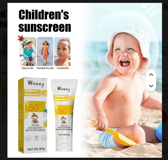 Wiieey%2040g%20Children's%20Sunscreen%20UVA%20UVB%20Anti%20Oxidation%20UV%20Resistanting%20Peeling%20Tanning%20Preventing%20Cream%20for%20Baby%20-%20Image%204