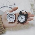 Twin Bell Mini Alarm Clock Retro Table Clock Portable Quartz Electronic Clocks for Office Bedside Clock Home Desktop Decoration. 