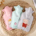 1PC Kawaii 350ml Plush Hand Warmer Cute Cartoon Girl Heart Y2k Carry-On Water-Filled Hot Water Bag Keep Warm. 
