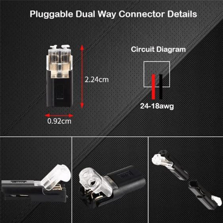 10PCS%20Double-Wire%20Plug-in%20Connector%20with%20Locking%20Buckle%202%20Pin%202%20Way%20-%20Image%203