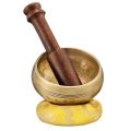 3.2 Inch Tibetan Singing Bowl Zen Meditation Yoga Meditation Bowl Wooden Stick Cushion. 
