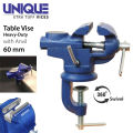 Table Vice Vise with Anvil - Heavy Duty - Swivel Base - 60 mm. 