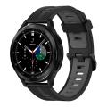 For Samsung Galaxy Watch 4 Classic 46mm 20mm Vertical Pattern Two-Color Silicone Watch Band. 