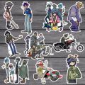10pcs Blur Band Gorillaz Cool Sticker Decal For Kids Toys Car On Lap Suitcase Notebook Skateboard Waterproof. 