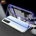 【BestGO】360 Full Cover Tempered Glass Case For VIVO Y20 / VIVO Y20i / VIVO Y20S / VIVO Y12S / VIVO Y12A  / V2026 V2027 V2029 V2032 V2038 V2043 V2102 Magnetic Metal Flip Phone Case. 