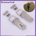 【FOOT SOFA】1x Stainless Steel Spring Loaded Draw Toggle Latch Clamp Clip Silver Hasp Latch Catch Clasp 90 Degrees Duck-mouth Buckle Hook Lock. 