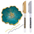 Metallic Waterproof Permanent Paint Pens DIY Epoxy Resin Craftwork Art Marker Cologo. 