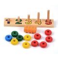 New Wooden Toy Baby Toy Montessori Counting Disks Stacking Sorting Board Building Early Childhood Education Preschool Kids Gifts. 