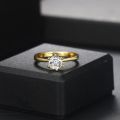 Wedding Rings For Women Classic 1 Carat Aaa Zircon Light Gold Color Engagement Anniversary Ring Jewelry Wholesale R174. 