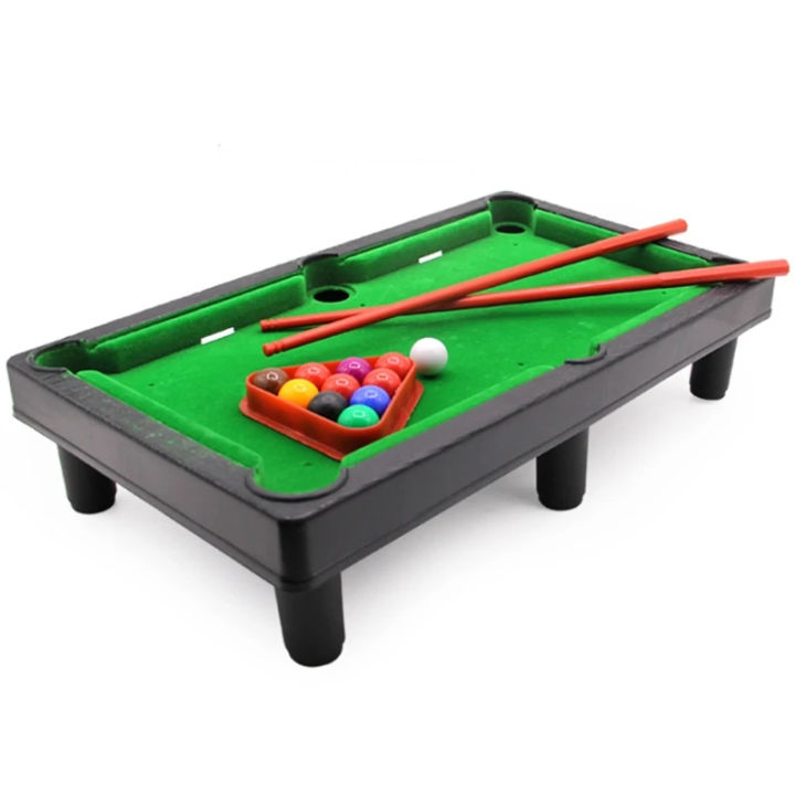 Mini Pool Table Tabletop Desktop Billiards Snooker Game with 2 Sticks & Balls Home Office Desk Stress Relief Games