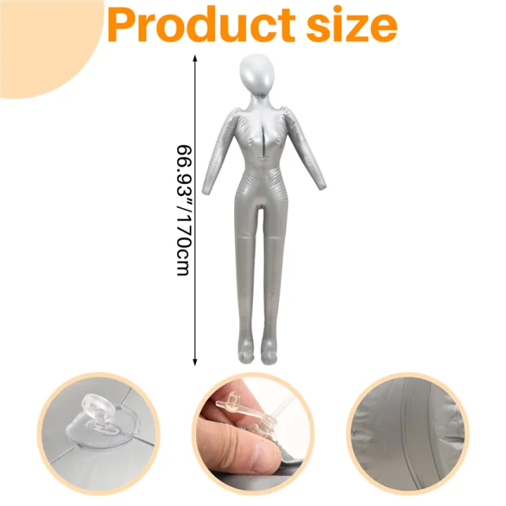Human Inflatable Full Body Inflatable Full Body Female Model with Arm Ladies Mannequin Window ...