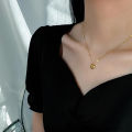 Fashion Gold Plated Love Heart Necklace For Women Man Pendant Hanging Chain Choker Necklace Valentine's Day Gift Jewelry Moya. 