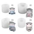 Crafts Epoxy Resin For DIY Liquid Mould Home Decor Handmade Clay Supplies Silicone Mold Cat 3D Shape Cute. 