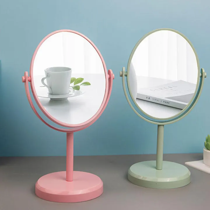 Decorative%20Cosmetic%20Mirror%20Portable%20Makeup%20Mirror%20Girls'%20Dressing%20Table%20Mirror%20Rotatable%20Makeup%20Mirror%20Single-sided%20Makeup%20Mirror%20-%20Image%207