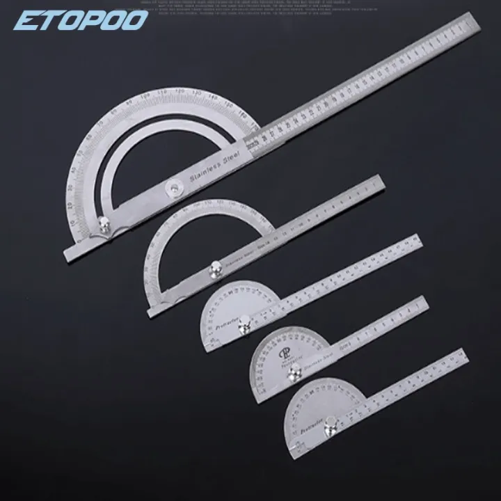150mm 300mm Stainless Steel 180 degree Protractor Angle Finder Rotary ...