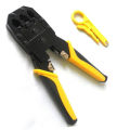 3 in 1 Modular Crimping Tool for RJ45 RJ12 RJ11 UTP CAT5e Cat6e Networking Cable, LAN Cutter 8P 6P 4P All in One, Mini Punch Down Cutter Stripper network cable crimping plier. 