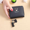 Coin Purse New Cartoon Bear Cute Tassel Pendant Small Card Bag For Women Student Girl Zipper Coin Bag. 