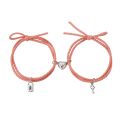2Pcs Minimalist Key Lock Love Pendant Bracelets Couple Magnetic Bracelets for Lovers Jewelry Accessories. 