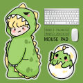 Cute Cartoon Mouse Mat Oversized Shaped Water-Absorbing Quick-Drying Girl Good-looking Notebook Keyboard Table Mat. 
