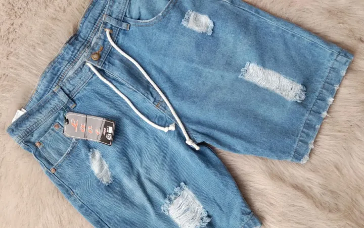Patch%20Denim%20Short%20%20For%20Men%20-%20Image%202