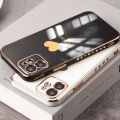 Hontinga for Tecno Spark 10 Pro Back Cover（Free Lanyard）Luxury 6D Plating Lover Heart Side Pattern Case Soft Silicone Square Mobile Cover. 
