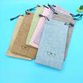 Sunglasses Bag Dust Proof Pouch Pocket Soft Linen Drawstring Microfiber Glasses Carry Eyewear Container Glasses Case. 