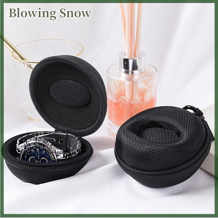 【Miga Plaza】Blowing 1Pc Travel Case Portable Storage Box For Single Watch Shock And Impact-resistant For Wristwatches Smart Watches