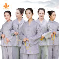 Costume Lay Buddhist Clothes Men's Summer Meditation Clothing s Clothes Women's Haiqing Haiqing Practice Cotton Style Meditation Clothes Tang Suit. 