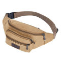 Casual Canvas Waist Bag Unisex Functional Waist Bag Mobile Phone Bag Men and Women Convenient Belt Banana Bag Fanny Pack Men. 