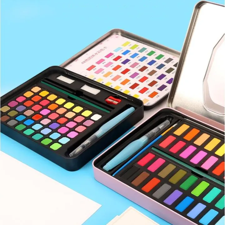36/48%20Colors%20Watercolor%20Paint%20in%20Delicate%20Box%20Solid%20Watercolors%20With%20Paint%20Brush%20Watercolor%20Paper%20Painting%20Set%20Art%20Supplies%20-%20Image%202